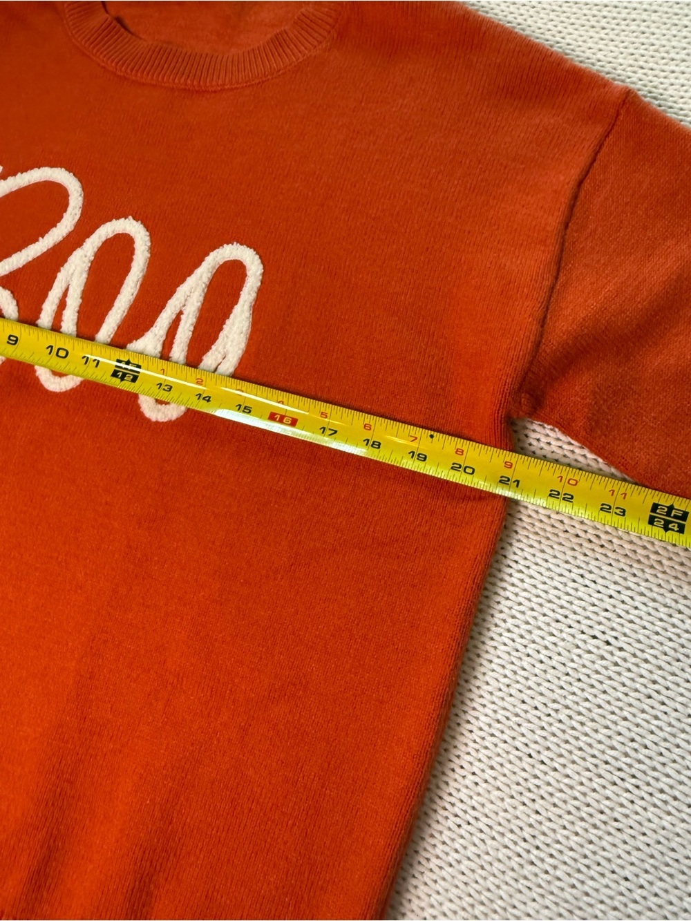 Orange 'Boo' Sweater size Large - Picture 5 of 5